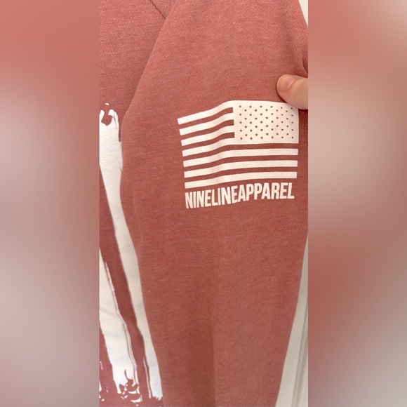 Nine Line Apparel! Patriotic Hoodie/Pink/white/Size-L - Picture 3 of 9